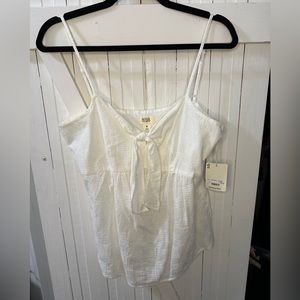 White Tank Top with Knot